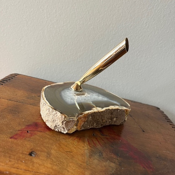Vintage Agate / Geode Desktop Pen Holder - Picture 1 of 6
